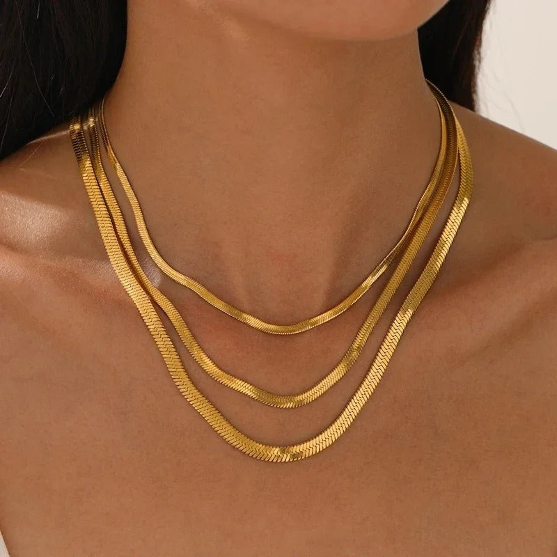 Sterling gold color snake chain