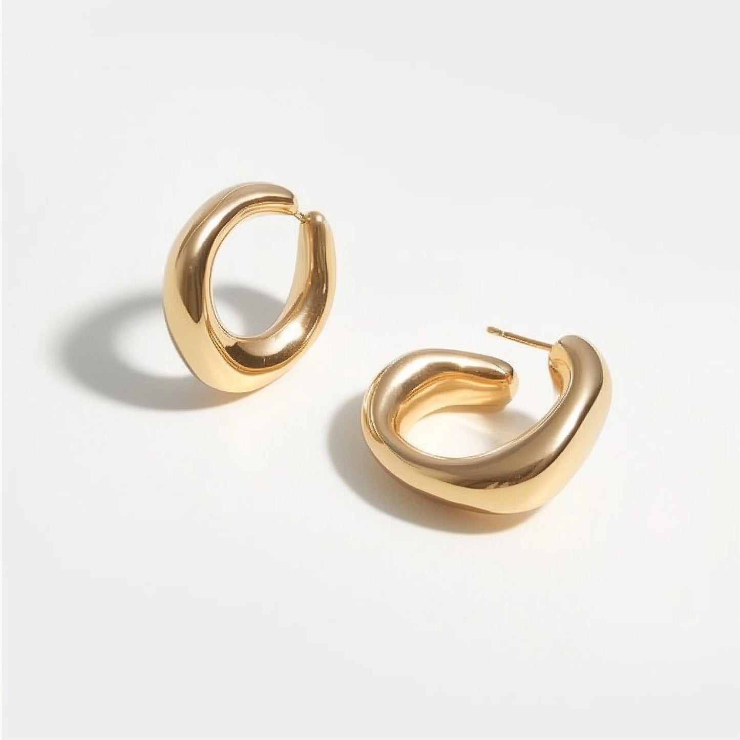 Earrings golden color