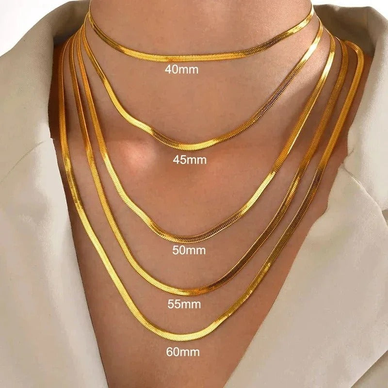 Sterling gold color snake chain