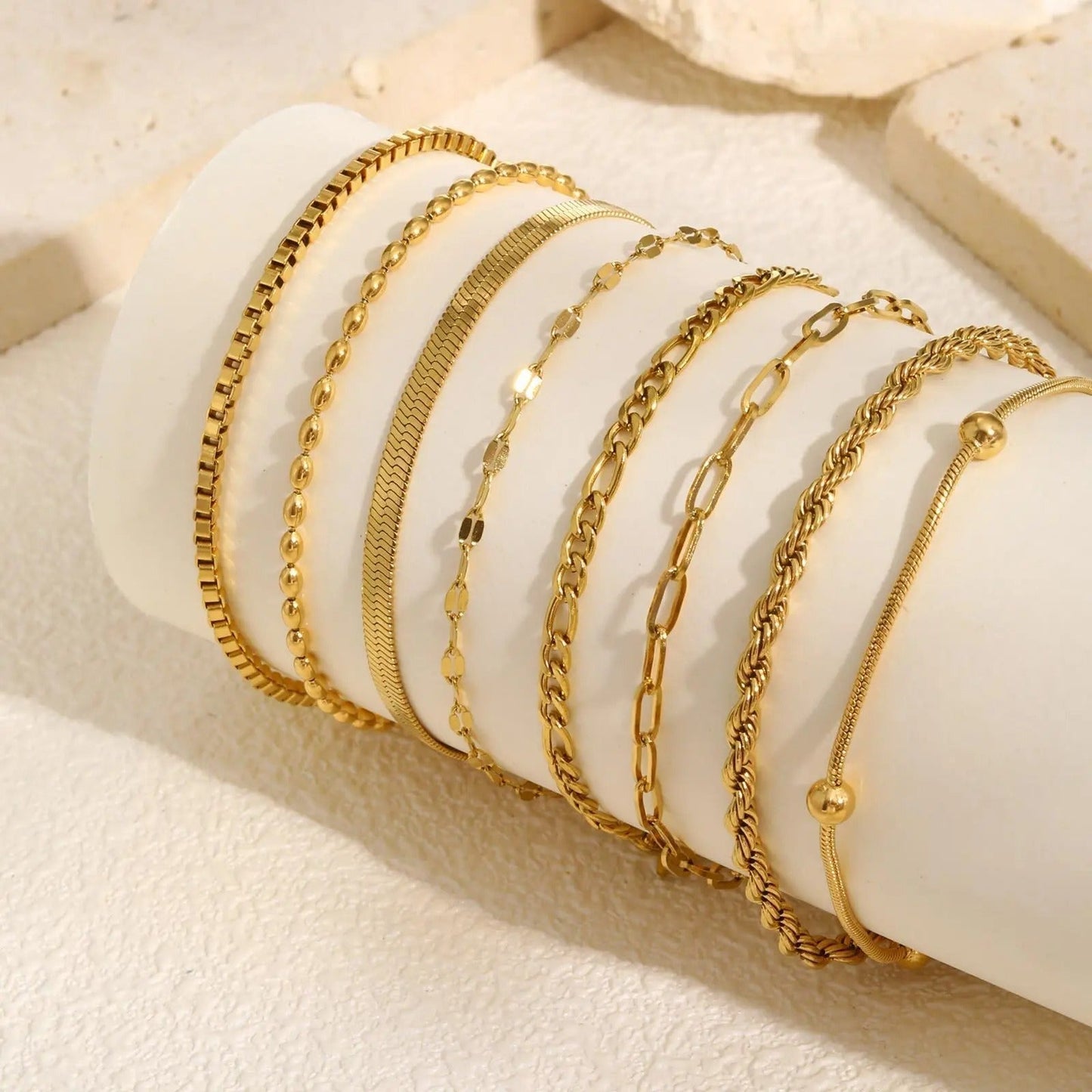 Stainless steel chain link bracelets