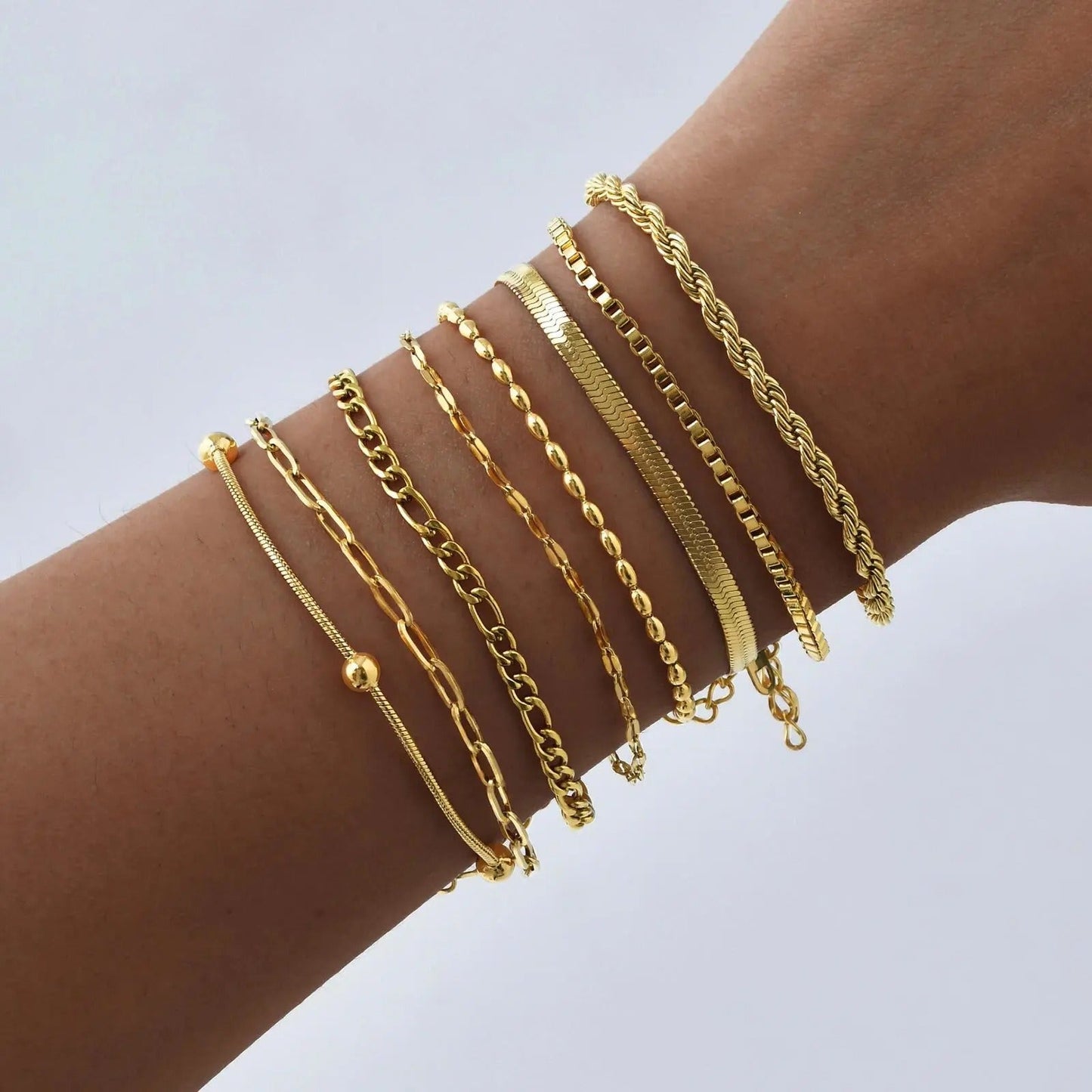 Stainless steel chain link bracelets